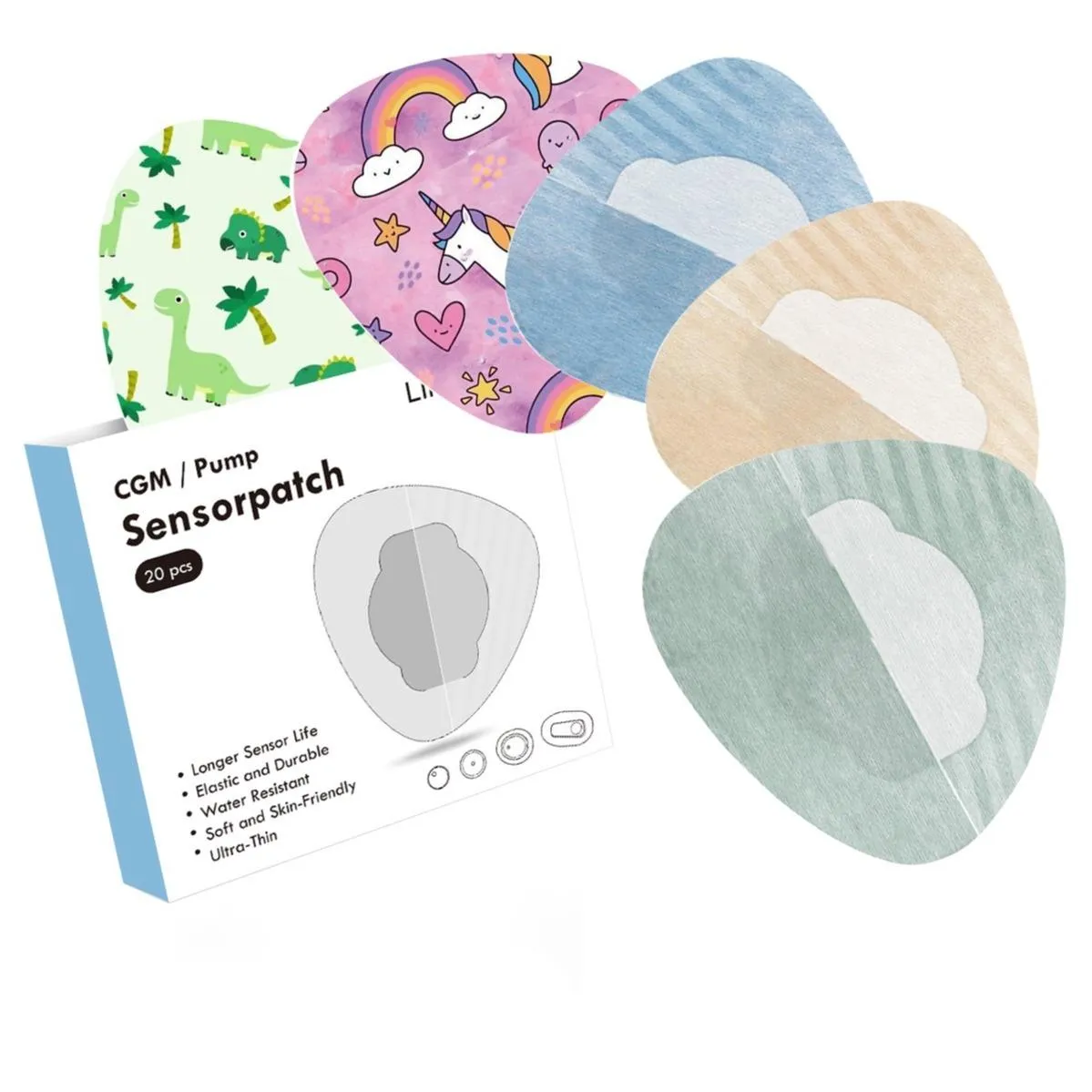 CGM patch + CGM Insertion needle + Skin barrier wipes