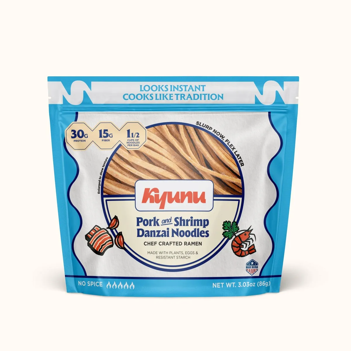 KYUNU Chef Crafted Ramen, Taiwanese Pork & Shrimp Danzai