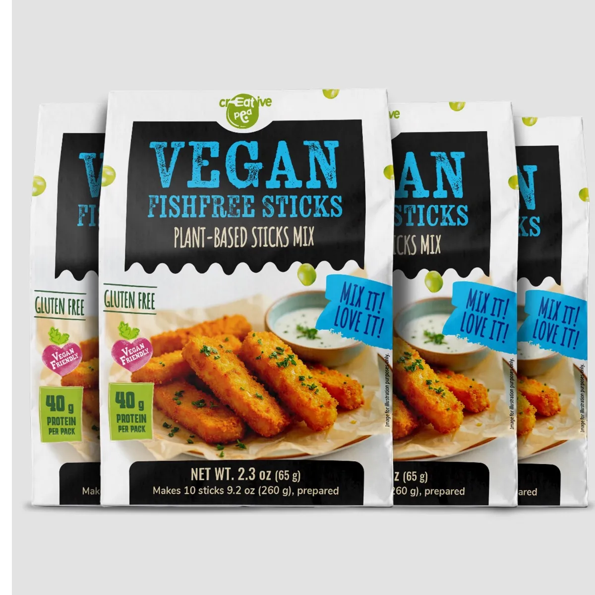 Retail and Food services Plant-Based Protein Mix For Burger, Kebab, Nuggets, Fish Sticks