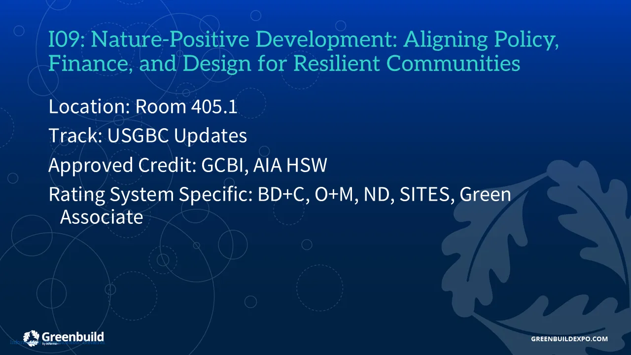 Nature Positive Development: Aligning Policy, Business, and Design for Resilient Places.