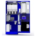 JL300 - Vending Freestand para 500 copos + café em grão + 6 Solúveis quente e gelado e tela touch de 21"