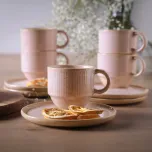 Xícaras de Chá Empilháveis, Modelo Linhas, 230ml