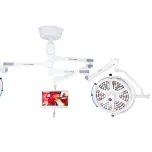 Foco Cirúrgico SKYLED de Teto 160 com Câmera + 160 + Suporte Monitor (160.000 LUX + 160.000 LUX)