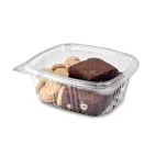 32oz Dome PET Hinged Lid Container/XDJ-MRV-32T