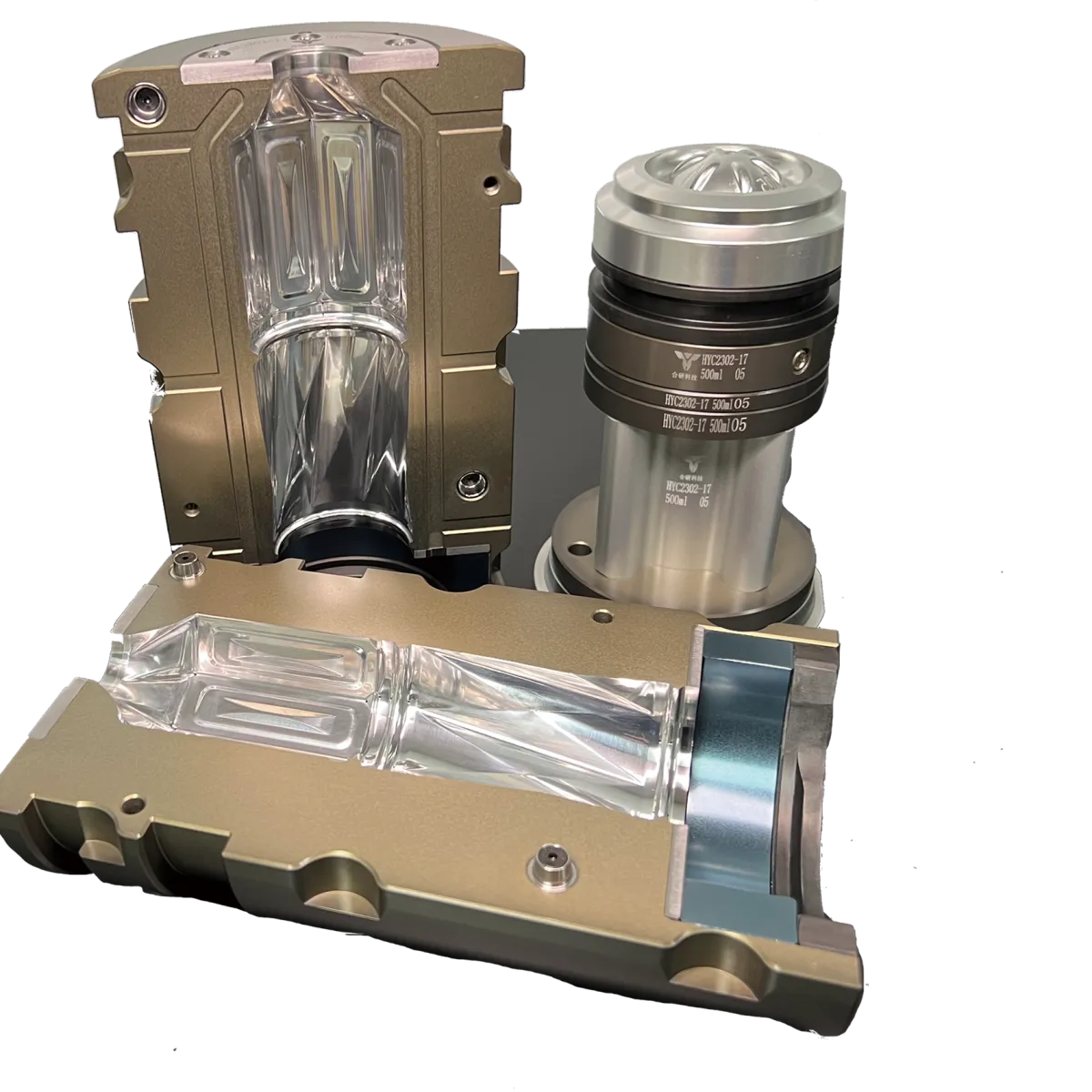 Rotary bottle blowing mold