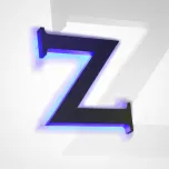 Letra caixa com iluminação por reflexão