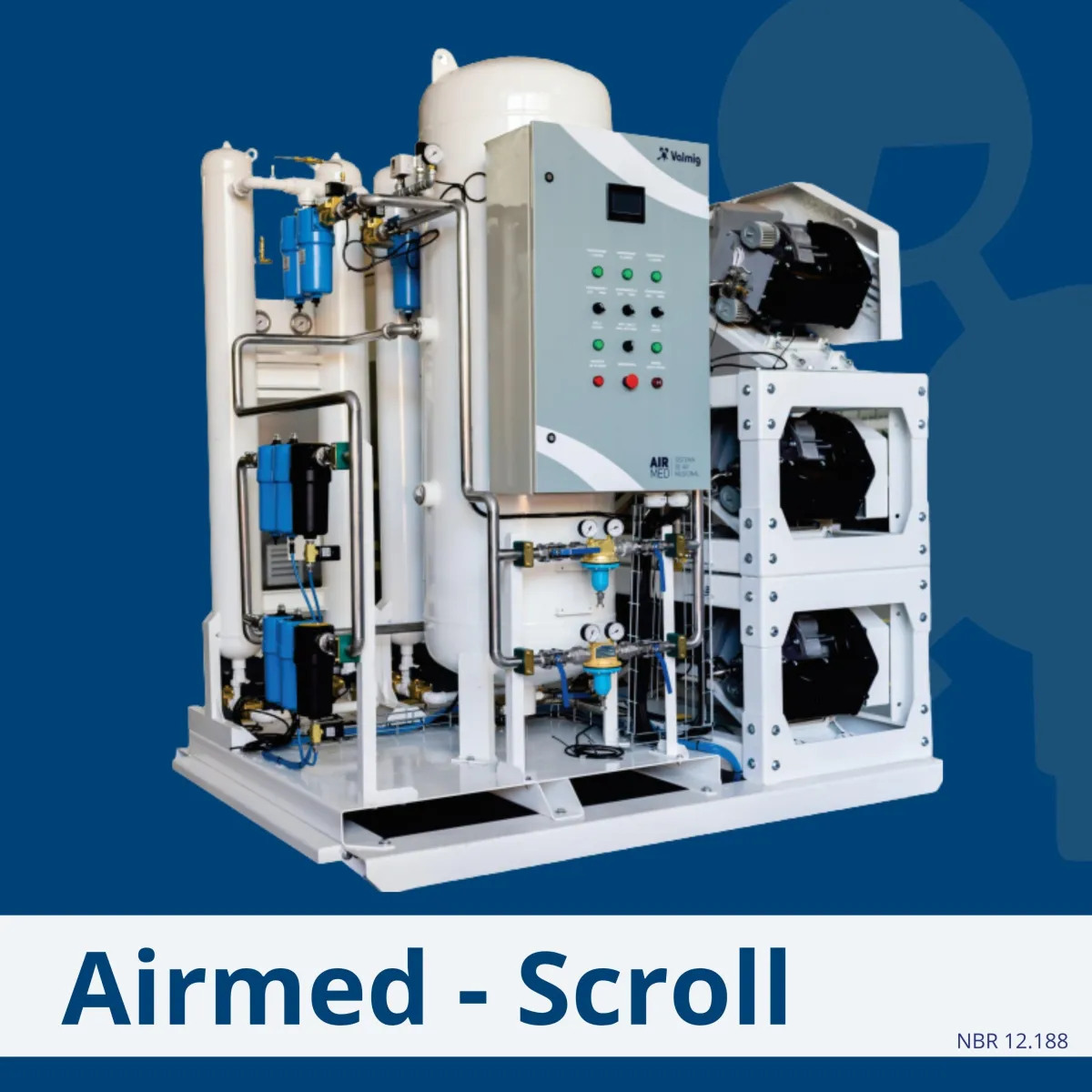 Sistema de Ar Medicinal Tipo Scroll Isento de Óleo – Airmed Scroll