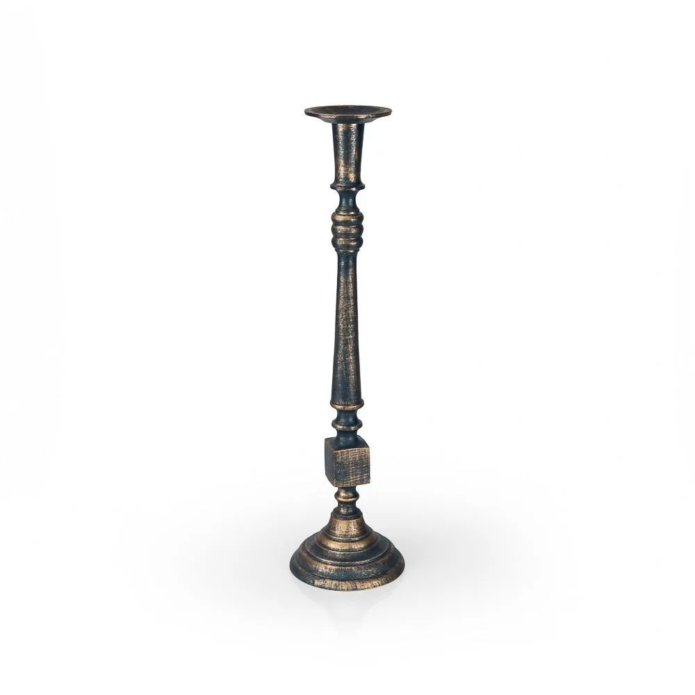 CASTIÇAL METAL AZUL JAFAR G