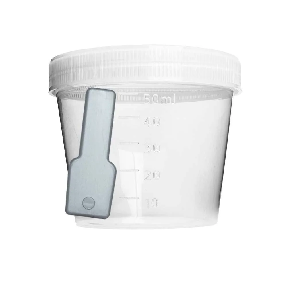 FL1-0050B1E Coletor Estéril, Transp. Individual, com Pá, Tampa Branca