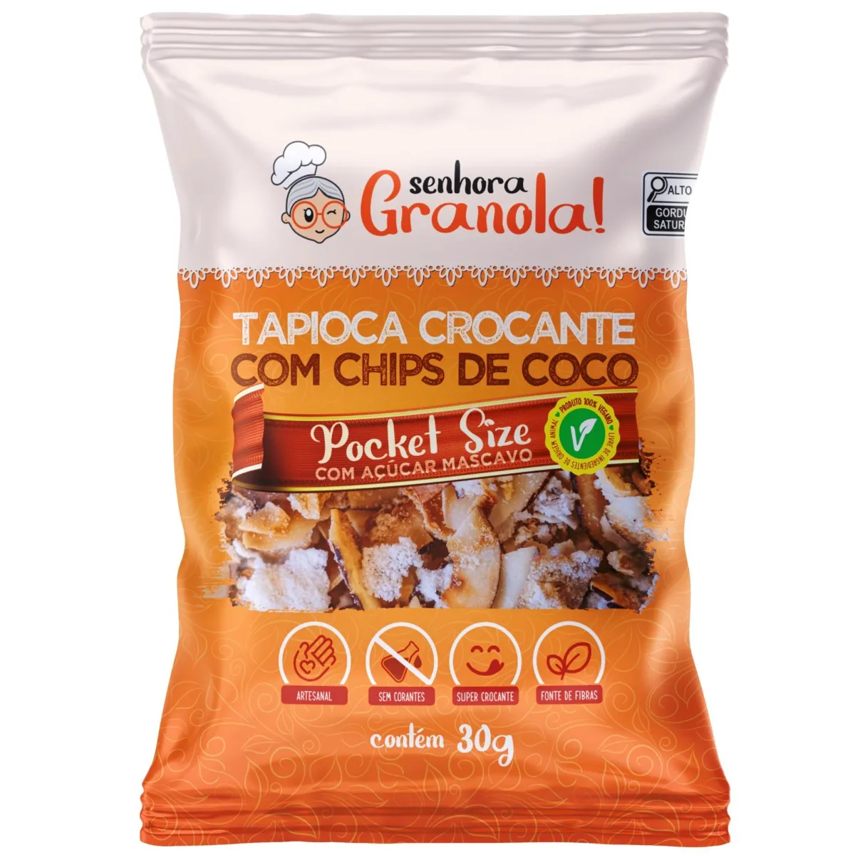 Tapioca Crocante com Chips de Coco 30g