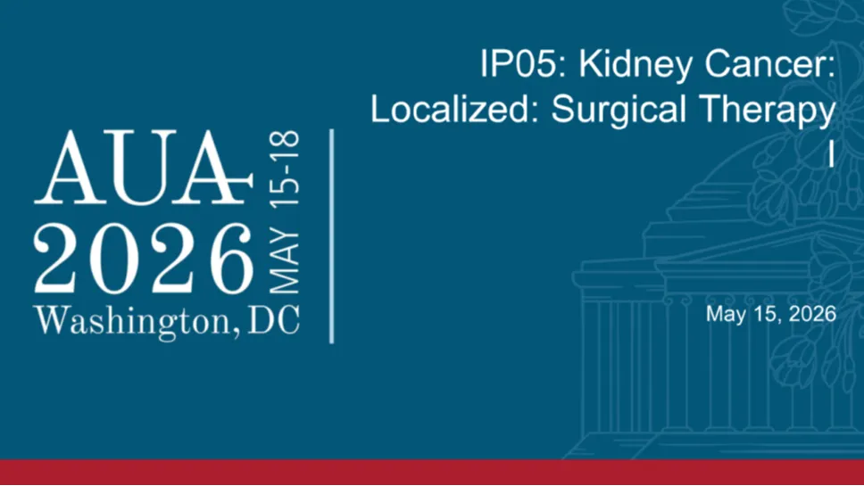 IP05: Kidney Cancer: Localized: Surgical Therapy I