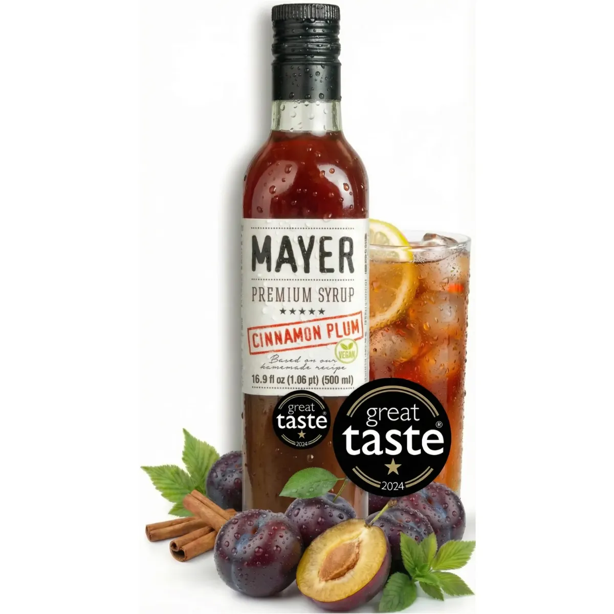 Mayer Premium Cinnamon Plum Syrup / Cordial