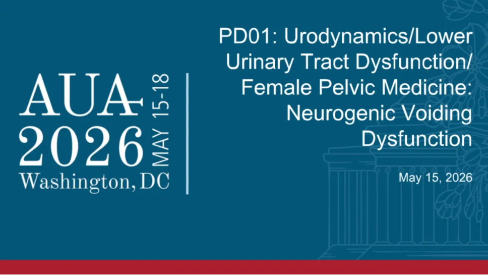 PD01: Urodynamics/Lower Urinary Tract Dysfunction/Female Pelvic Medicine: Neurogenic Voiding Dysfunction