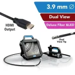 Boroscópio Industrial P3.9 Deluxe, com Fibra Óptica e LED de Foco Central e Visão Dupla de 3,9 mm OD