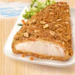 Hake fillet in a crispy breading with grains and seeds