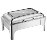 Réchaud 9 litros GN 1/1 com fogareiro e suporte para resistência 127 e 220 V