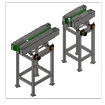 Esteira Transportadora, Sistema de Rejeição, Mesa Giratória de Acúmulo, Esteiras Laterais de Transferência de Produtos "Side Grip"