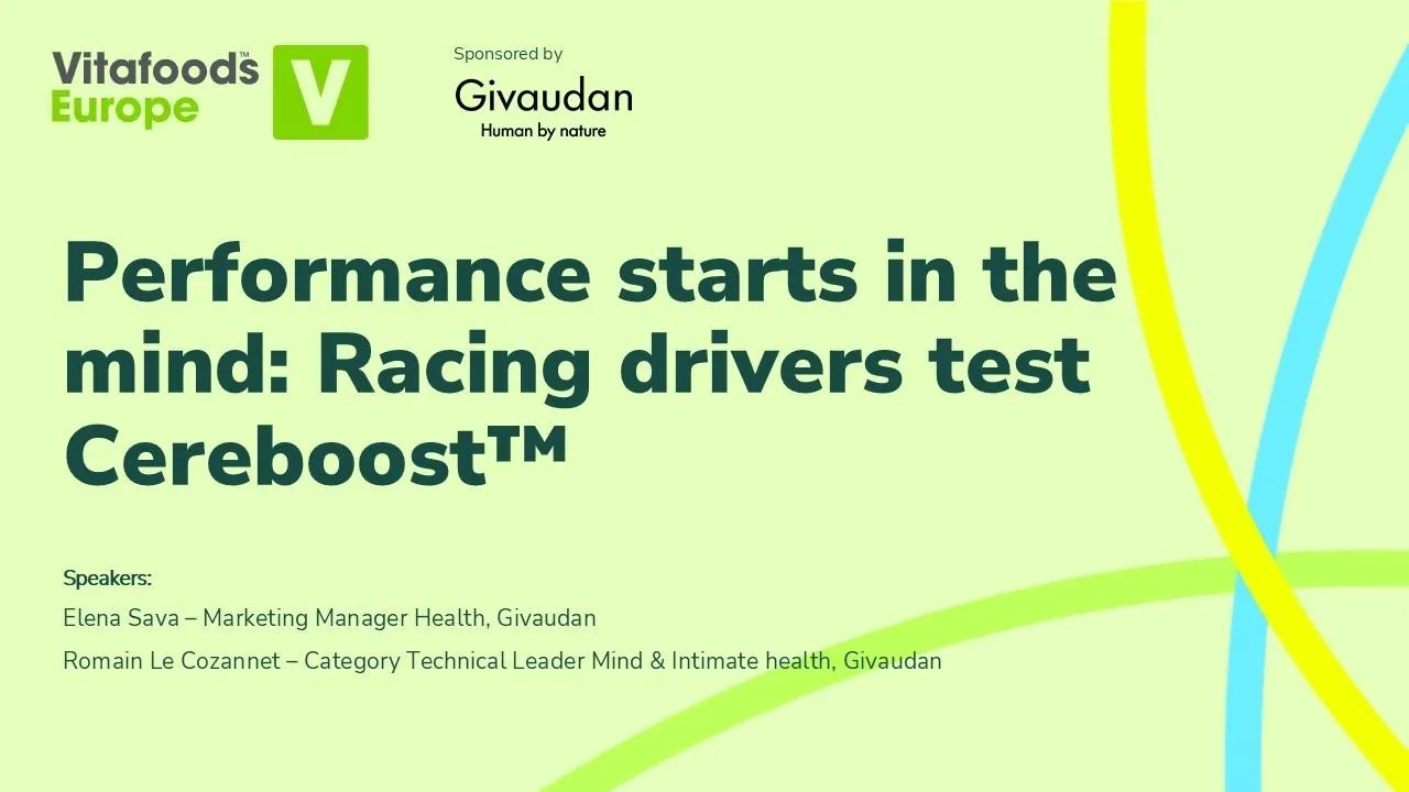Performance starts in the mind: Racing drivers test Cereboost™
