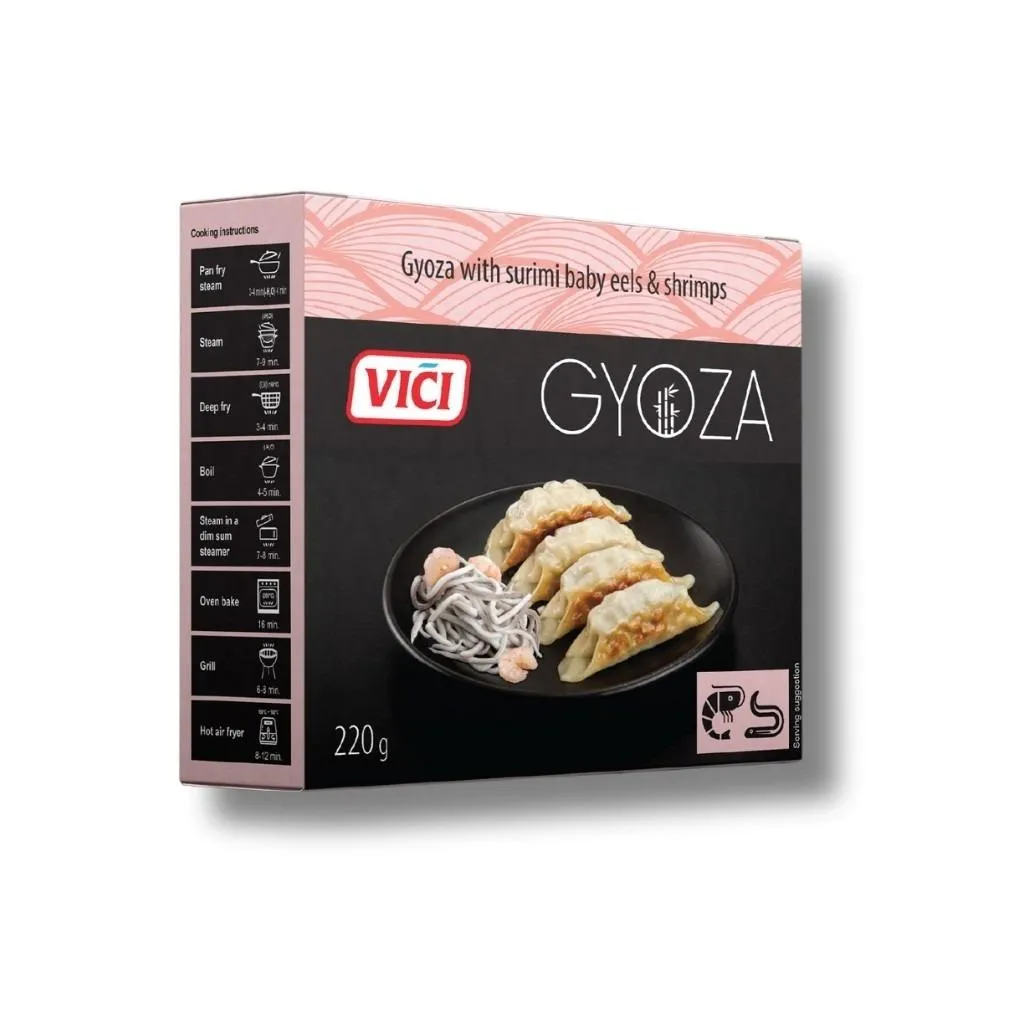 Gyoza with Surimi Baby Eels and Shrimp