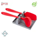 Descanso Para Utensílios Plástico 14 X 12cm Cinza