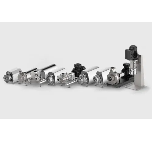 Hygienic centrifugal and Positive displacement pumps lobe or double screw pumps