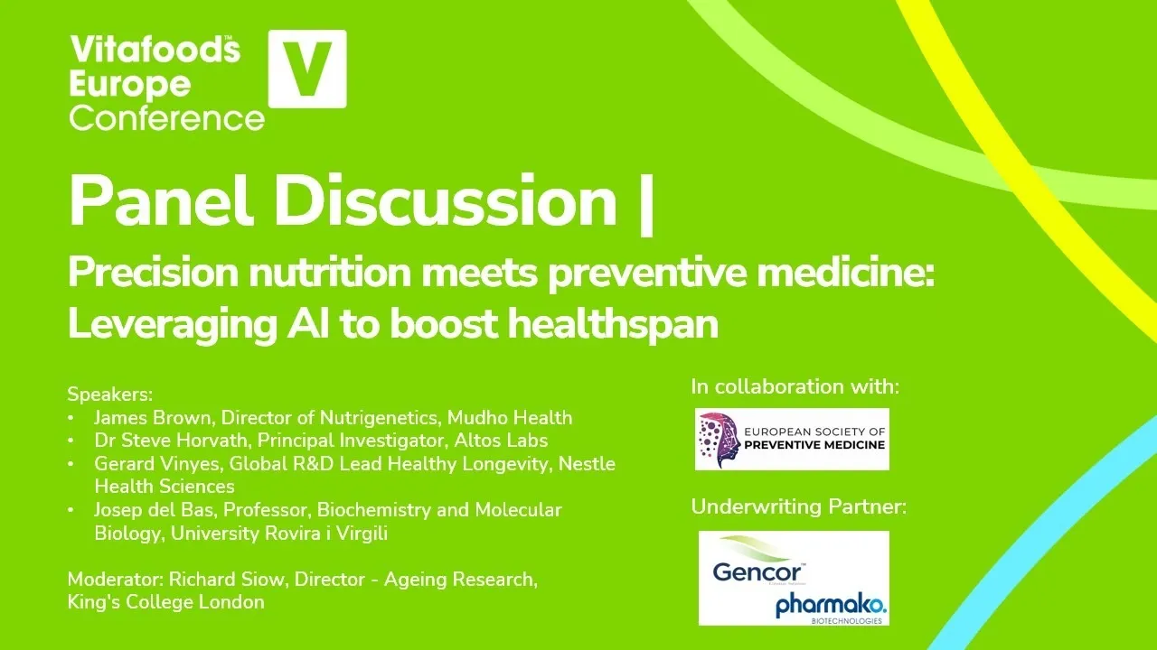 Panel Discussion | Precision nutrition meets preventive medicine: Leveraging AI to boost healthspan