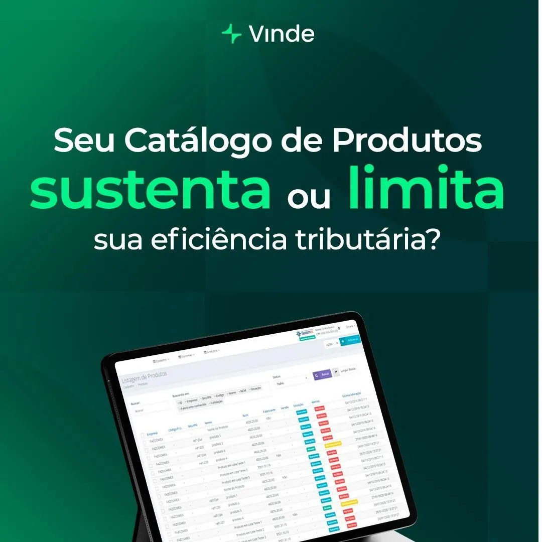 Catálogo de Produtos + Classificação de NCM