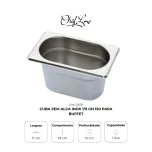 Cuba sem alça inox 1/9 GN 100 e 150