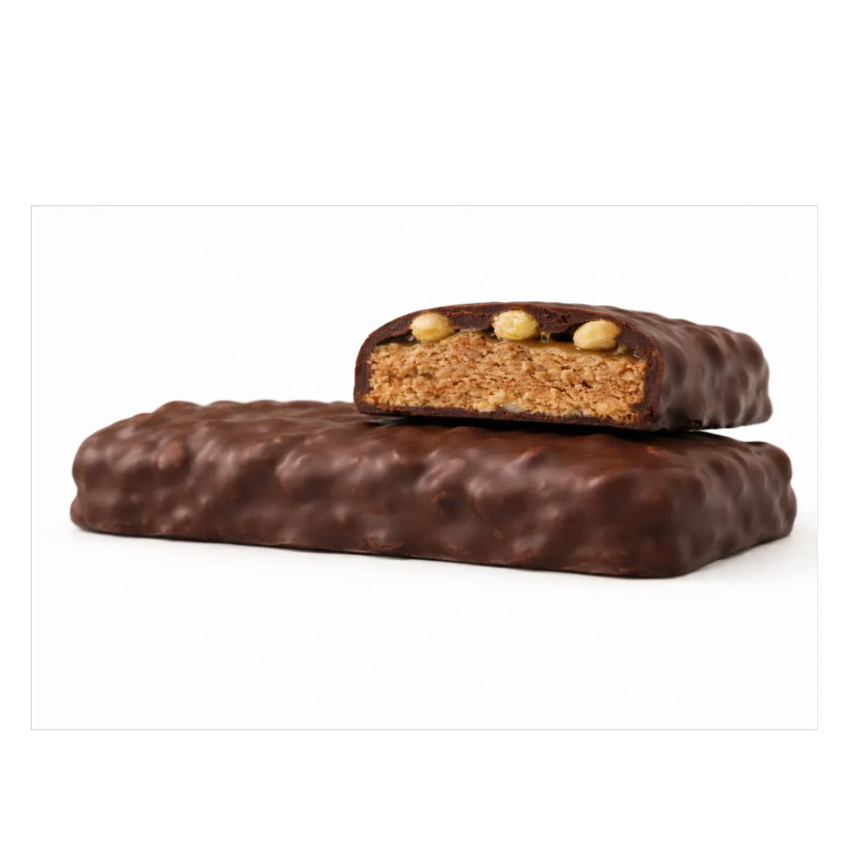 Crunchy caramel filling bar