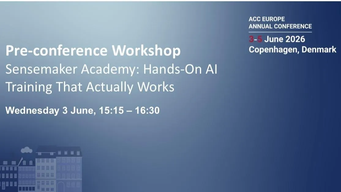 Pre-conference Workshop | Sensemaker Academy: Hands-On AI Training That Actually Works