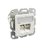 Flush-mountable fibre optic termination socket, SM, OS2