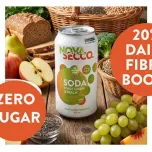 Novasecco White Grape & Peach Prebiotic Sparkling Soda