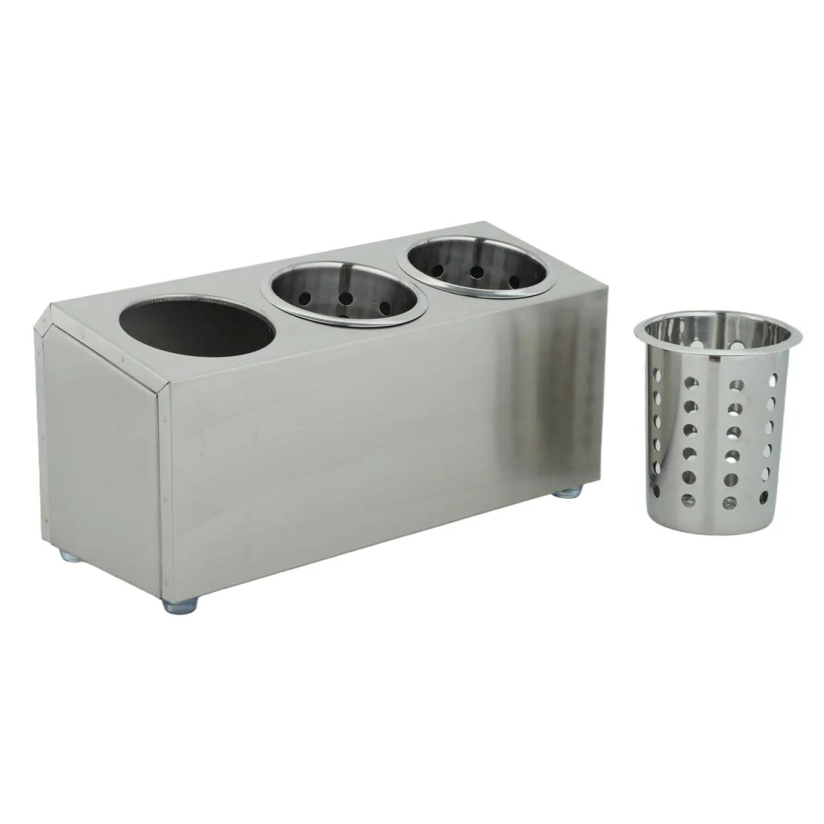 Porta Talheres em Aço Inox com 3 Divisórias – Design Profissional