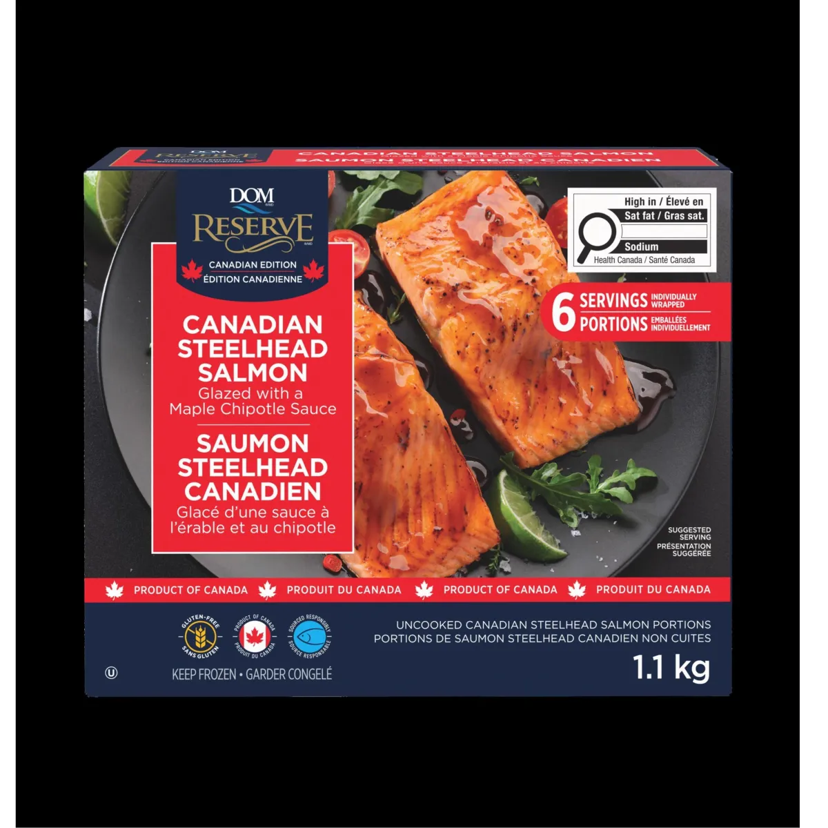 DOM Reserve Maple Chipotle Steelhead 6 x 1.1kg