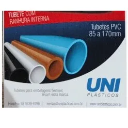 Tubetes de PVC Ranhurados e Lisos