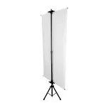 Pedestal Porta Banner preto simples e com garra dupla