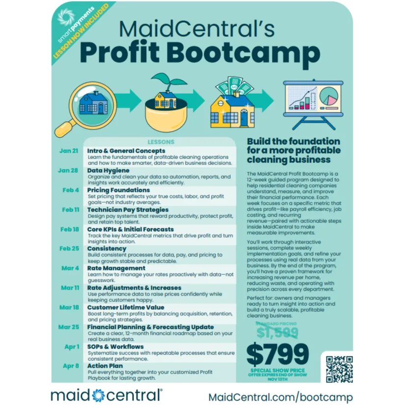 MaidCentral's Profit Bootcamp - early bird special