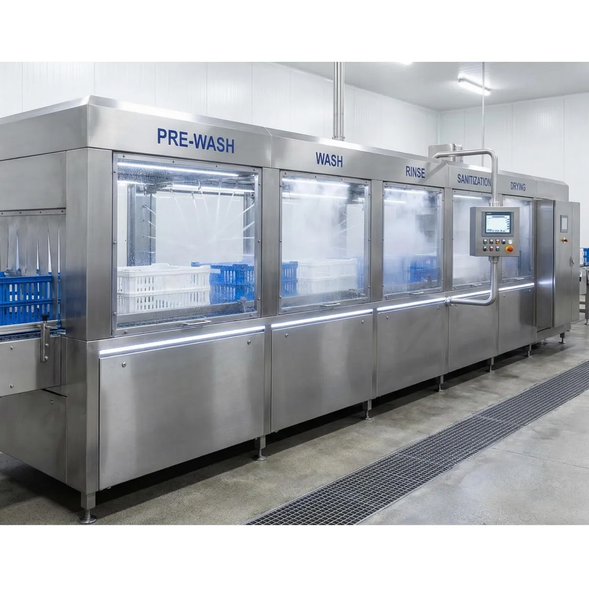 Lavadora Automática de Caixas de Transporte