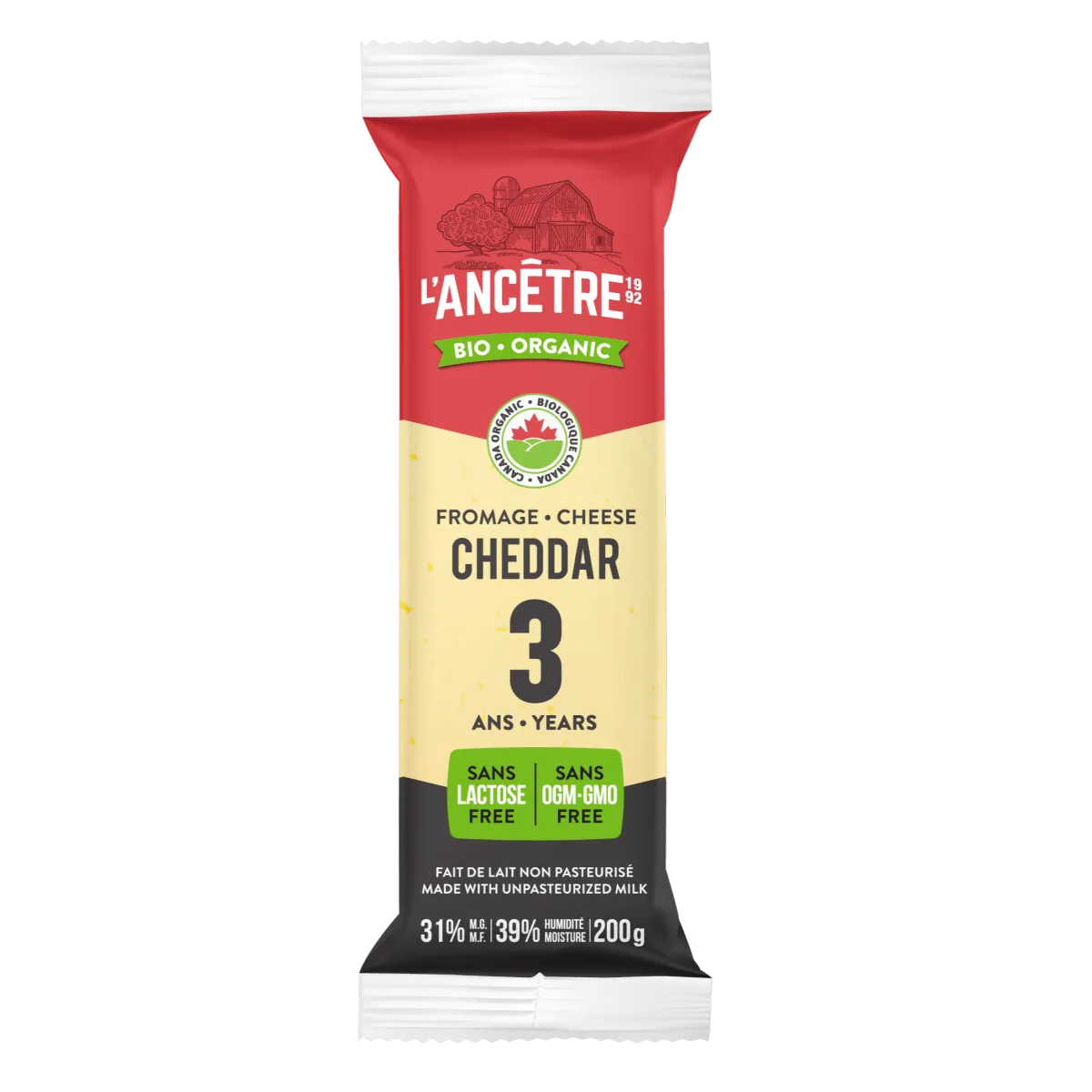 Organic 3-year old cheddar