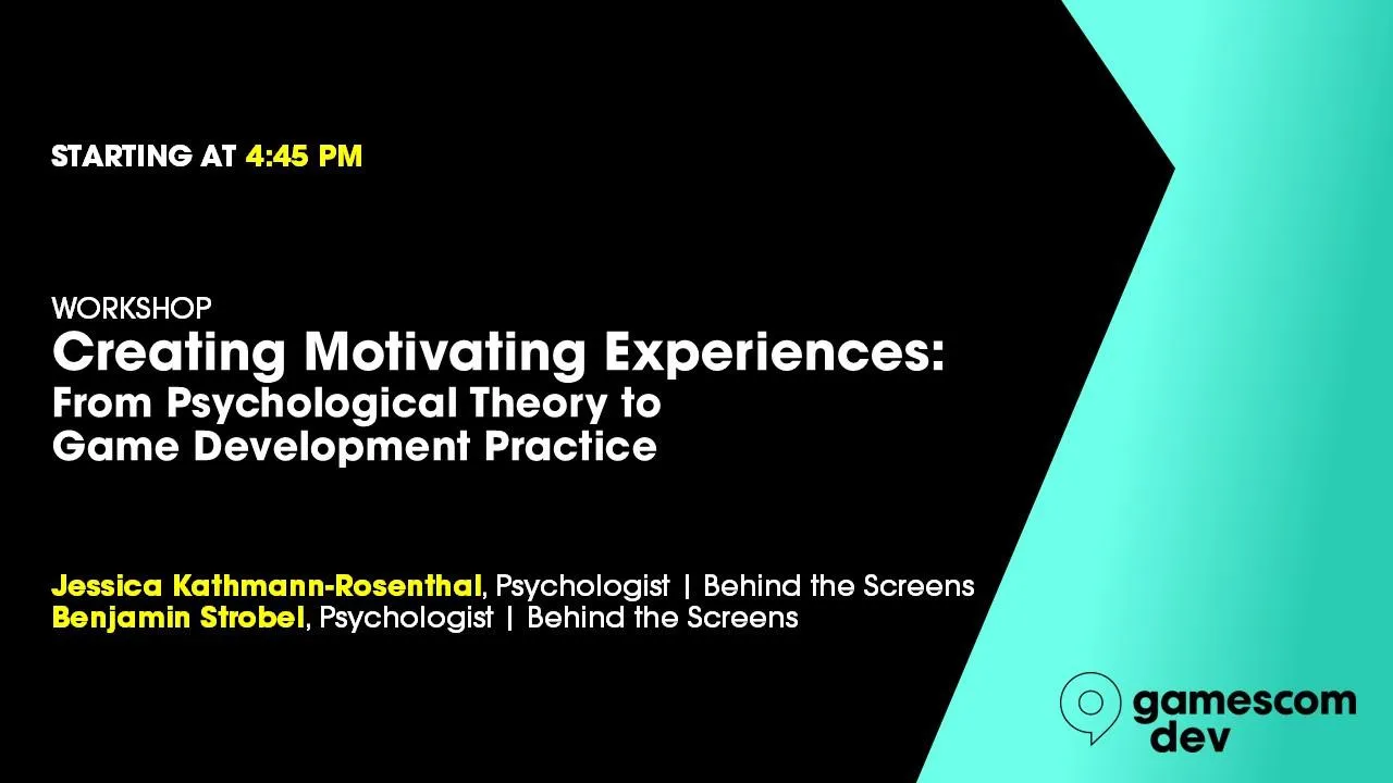 Creating Motivating Experiences: From Psychological Theory to Game Development Practice
