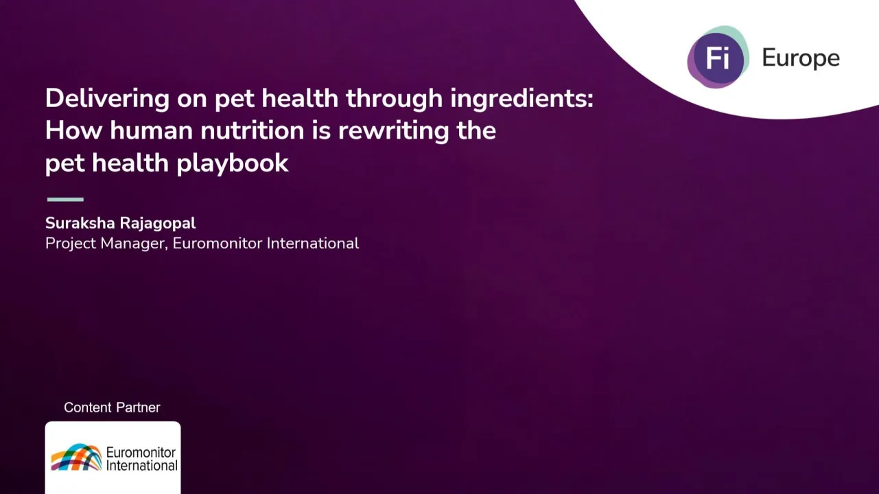 Delivering on pet health through ingredients: How human nutrition is rewriting the pet health playbook