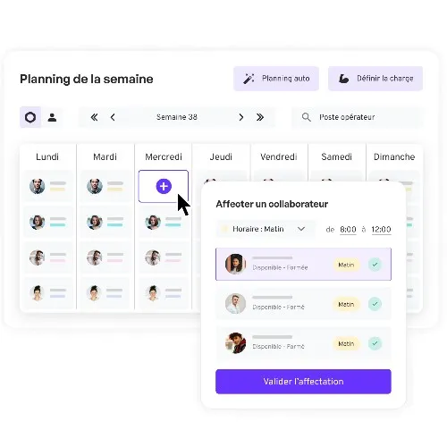Create job assignment schedules