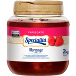 Elaborada com frutas e ingredientes selecionados, a linha de Variegatos Specialitá traz novas possibilidades em texturas e sabores que enriquecem e promovem novas experiências de consumo.
Pronta para o uso e indicada para aplicações em mesclas de sorvetes e na confeitaria, sua textura é conservada mesmo após congelamento e pode ser utilizada na dosagem conforme a necessidade e perfil de cada formulação.
ABACAXI COM VINHO
ABÓBORA COM COCO
AMARENA
AMARENA EM PEDAÇOS
AMORA
BANANA FLAMBADA
BANOFFE
COCADA
DAMASCO
DOCE DE TAPIOCA
FRUTAS AMARELAS
FRUTAS DO BOSQUE
FRUTAS VERDES
MARACUJÁ
MIRTILO
MORANGO
PAMONHA DOCE