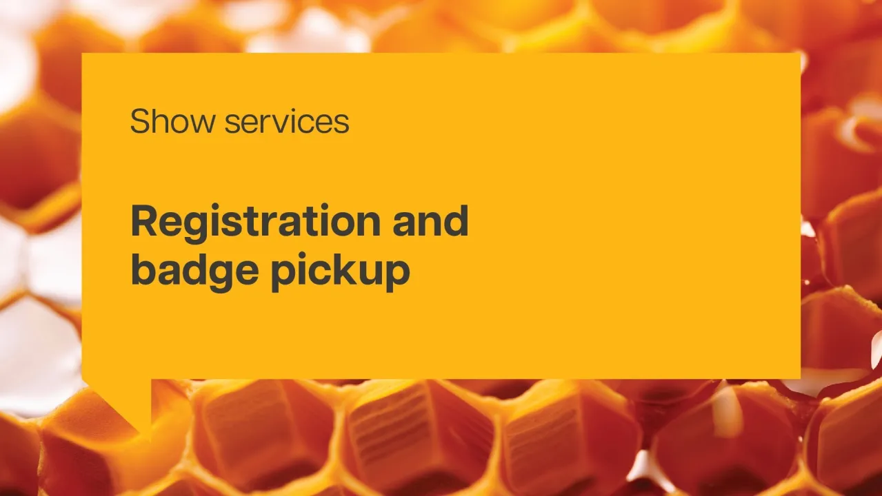 Registration and badge pickup