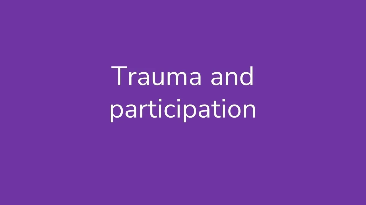 Session 40: Trauma and Participation: Sensory Integration is the missing link