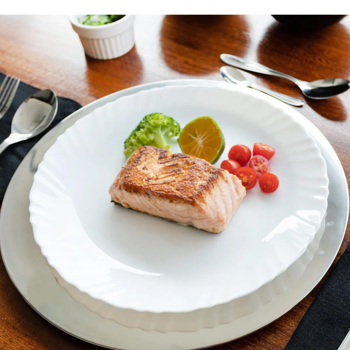 Prato opaline pétala 22 cm e 27 cm