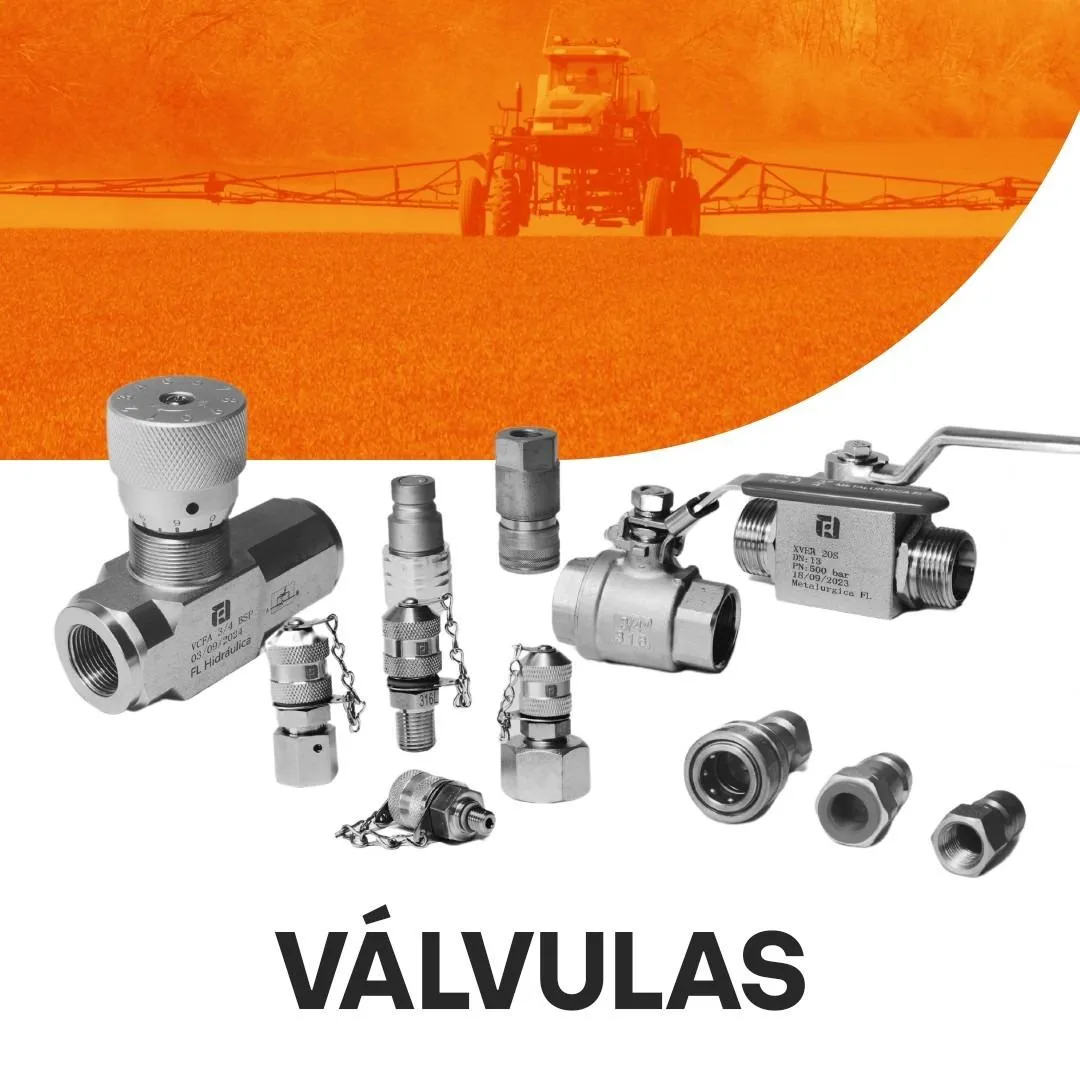 VÁLVULAS, TOMADORES DE PRESSÃO E ENGATES HIDRÁULICOS