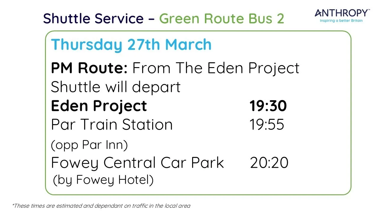 Green PM Thurs Bus 2 - Bookmark to reserve your seat