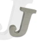 Letra caixa em aço inox escovado