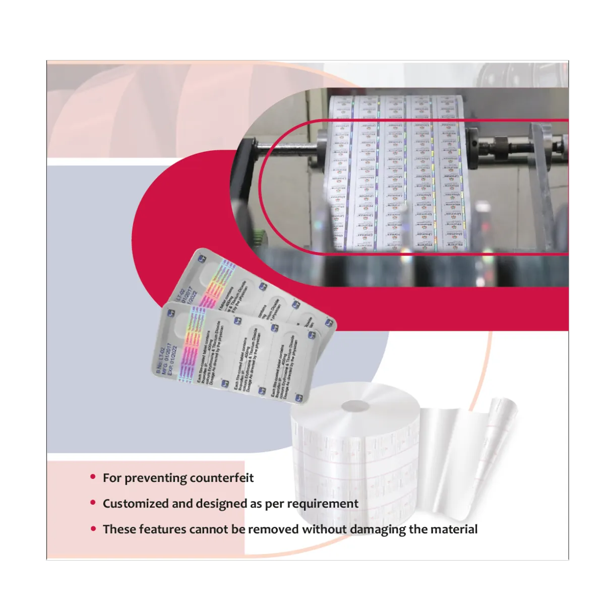 ALUMINUM FOIL WITH CUSTOMIZED SECURITY PRINTING